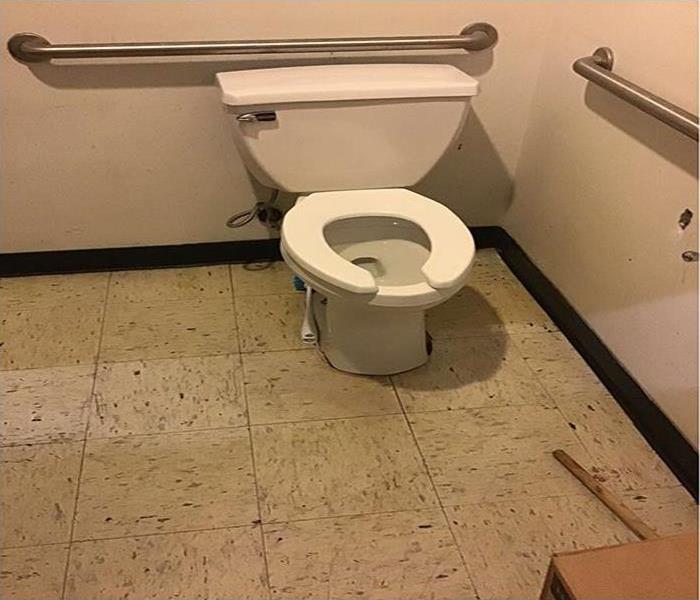 toilet with tile floor 